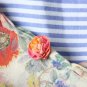 BENANDLU handmade - Tippet or scarf. Roses-stripes. Gucci cotton-silk Gucci