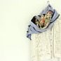 BENANDLU handmade - Tippet or scarf. Roses-stripes. Gucci cotton-silk Gucci