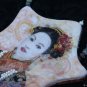 BENANDLU - Brooch pendant. Oriental Girl. Silk embroidery