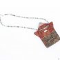 BENANDLU - Brooch pendant. Oriental Girl. Silk embroidery