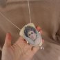 BENANDLU handmade - Brooch or pendant silk embroidery. Matilda