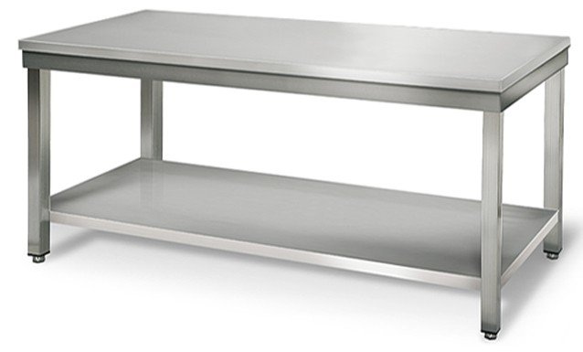 Stainless steel work table 200 cm x 60 cm