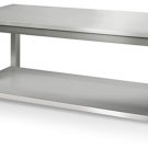 Stainless steel work table 200 cm x 60 cm