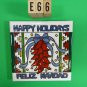 Ceramic Art Tile 6x6 Happy Holidays Feliz Navidad Christmas southwest trivet E66