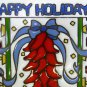 Ceramic Art Tile 6x6 Happy Holidays Feliz Navidad Christmas southwest trivet E66