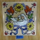 Ceramic Art Tile 6"x6" Country kitchen goose duck hot plate trivet wall B65