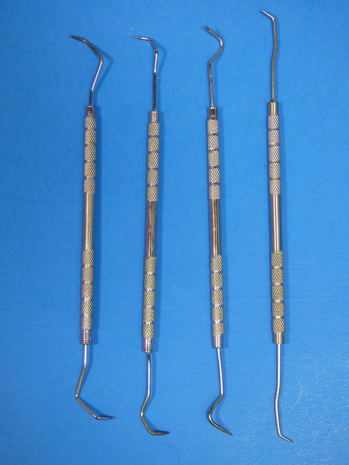 4 pc 7" Stainless Steel double end dental tooth teeth carving sculpting PICK SET