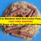 400 pc 20 Boxes Of Loud Adult Party Poppers Mandarin King Bird Red Cracker Snaps