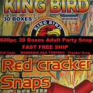 600 pc Adult Party Poppers 30 Boxes!  Mandarin AKA Torpedo Red Party Cracker Snaps FREE SHIP