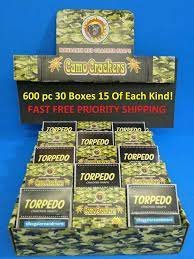 600 pc Mix Adult Party Poppers Torpedo and Camo! Loud Red Mandarin Snap