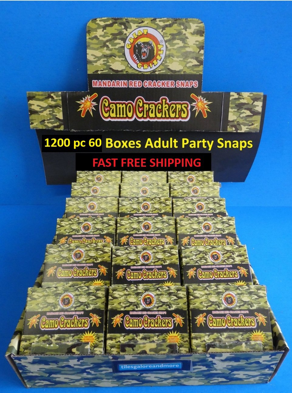 1200 pc 60 Boxes Camo Mandarian Adult Snap LOUD FUN BUY MORE SAVE MORE FAST FREE Shipping