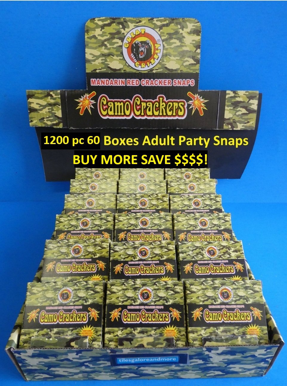 1200 pc 60 Boxes Camo Mandarian Adult Snap LOUD FUN SAVE MONEY $$$ FAST FREE Shipping
