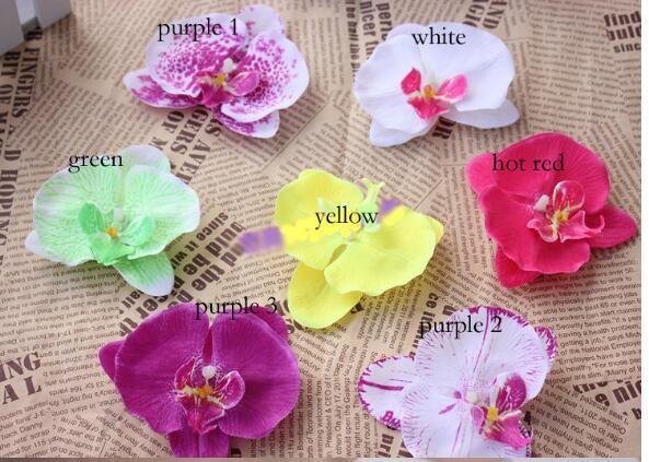 100pcs   9cm/3.54"Silk Artificial Orchid butterfly Flowers Wedding Decoration