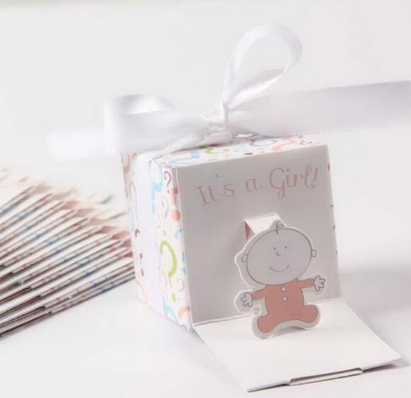 50pc It's a Boy girl "Oh BABY !" Favor box for Baby Shower Baby Shower sweet box