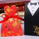 100pcs red Bride  Groom Wedding Favor Boxes gift box candy box wedding box