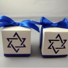 50PC Israel national flag ribbon star Wedding Favor box Gift Candy Box party box