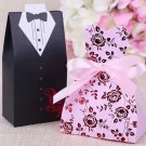 100pcs pink Bride  Groom Wedding Favor Boxes gift box candy box wedding box