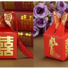 new 100pcs red Bride Groom Wedding Favor Boxes gift box candy box wedding box