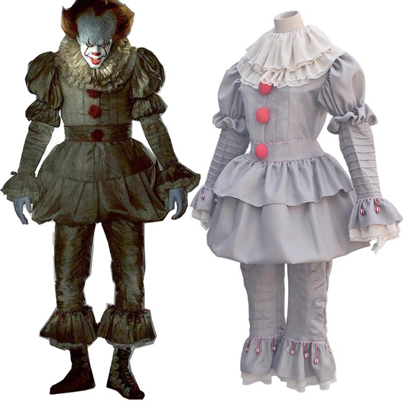 The it Clown Costume Pennywise Cosplay Outfit Suit Halloween For Adults