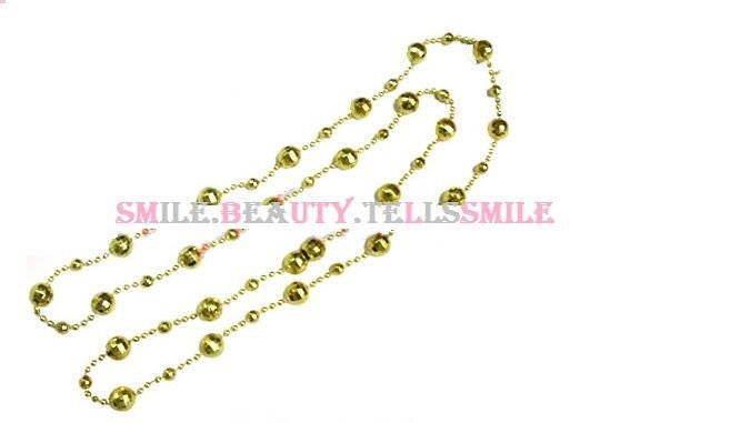 Gold Color Sparkeling Shiny Double Wrap Necklace, Long Necklace, Prom Party