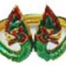 Green Color Naga Dragon Bangle Bracelet Two Twin Heads