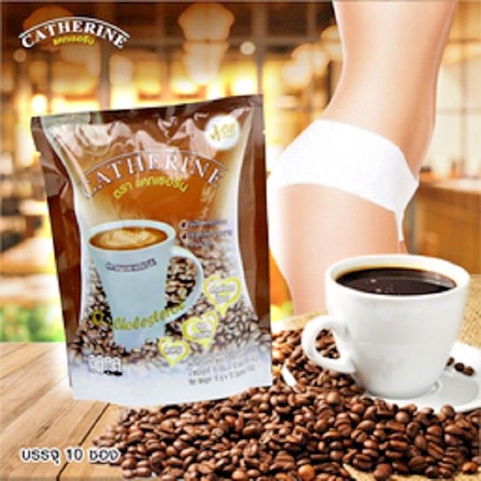 Weight Loss Instant Coffee Mix Catherine+Prune,White Kidney Bean 10x15g.(150g.)