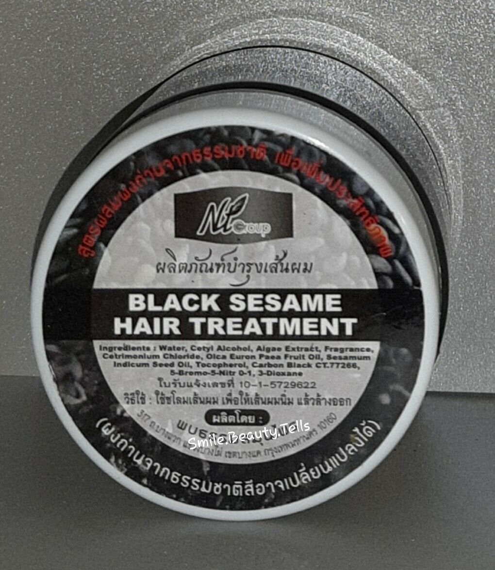Black Sesame+ Spirulina+ Vit E Mud Hair Treatment. Anti HairLoss Dandruff 100g.