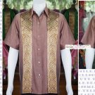 Hippie Hipster Men's Shirt Hand Woven Cotton Beach Summer, Elephant/Ethnic style