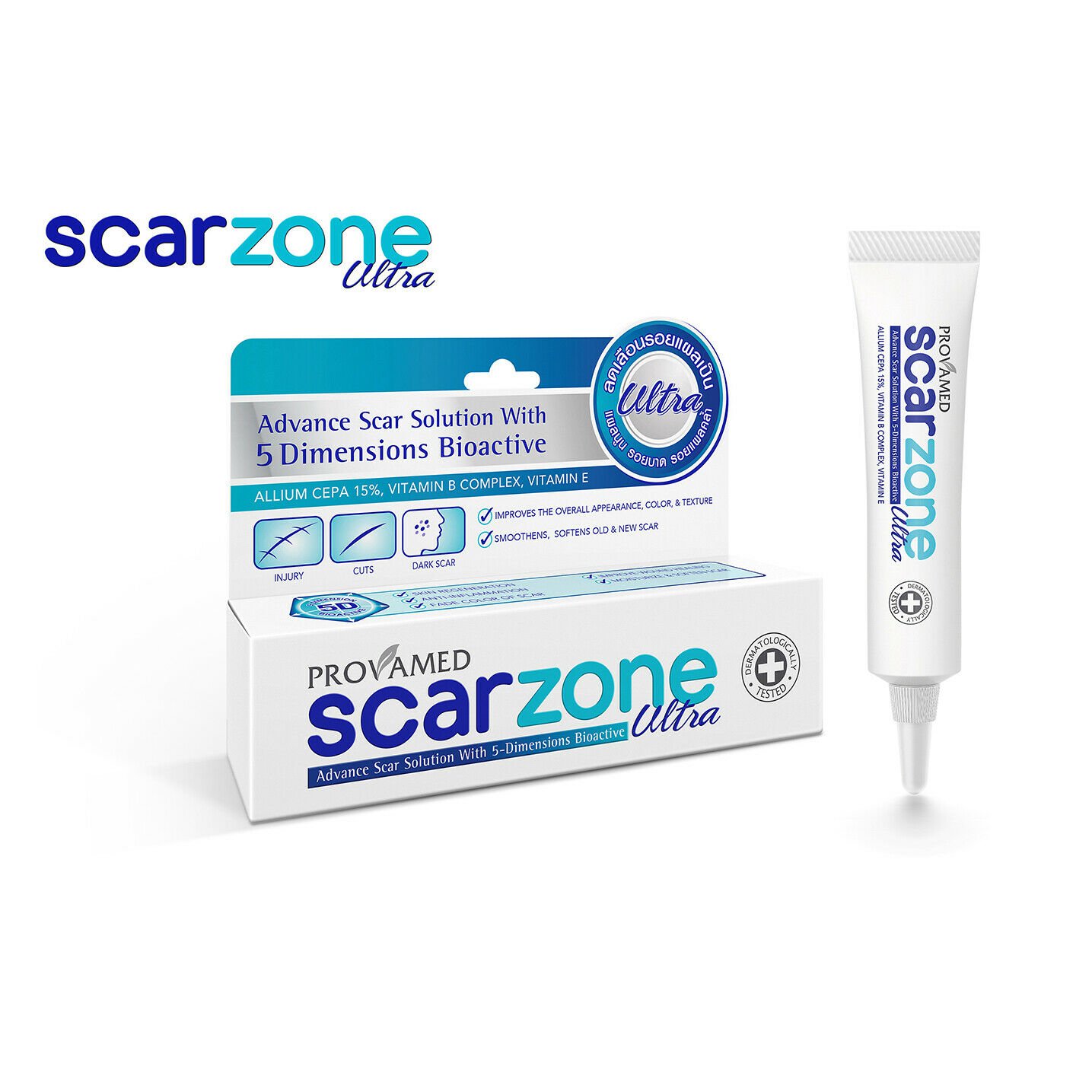 Scar Zone Ultra 10g. Skin regeneration. Fade color. Soften Scar. Improve Wound