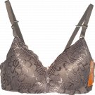 2x Lace Floral Wired Bra. Straps(Adjustable)Full Cup. 1.Black  1.Nude Size 34