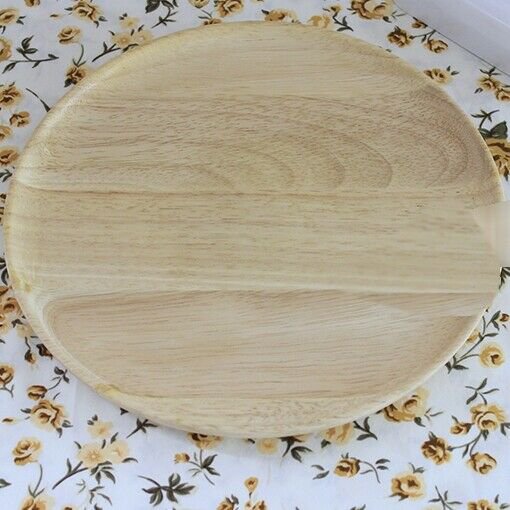 Round Wooden Plate.  Size 15 cm. Rubber Wood