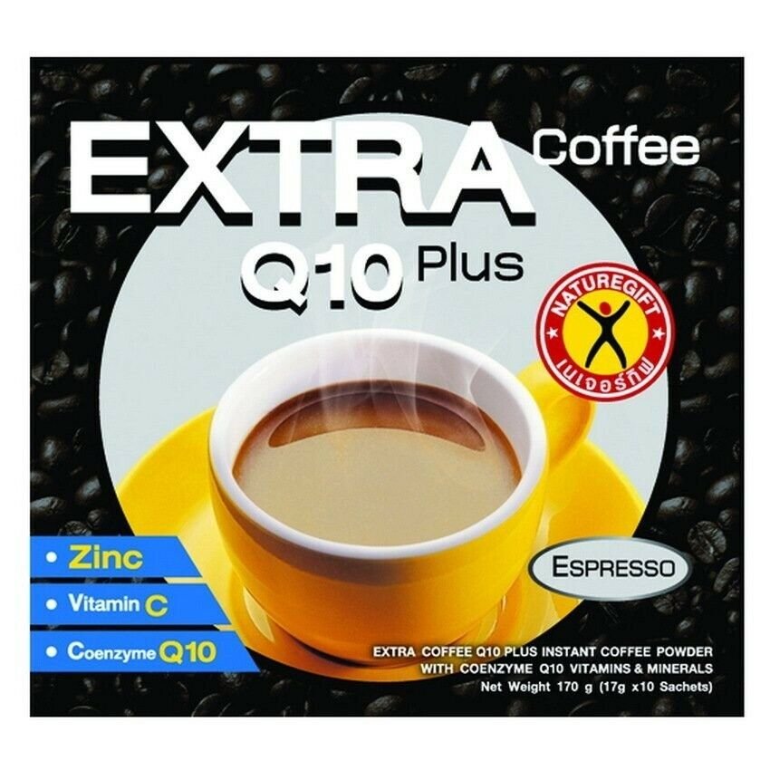 5x 10sachets Coffee Plus 25 Nutrients -Coenzyme Q10 - L-Ornithine -Molybdenum