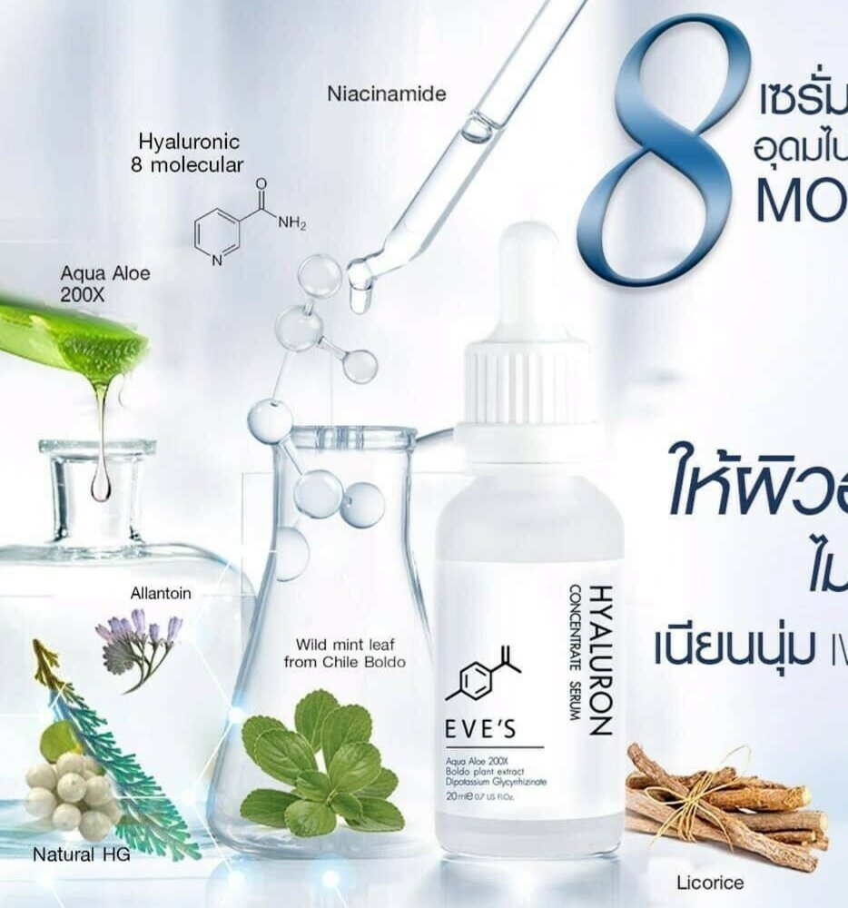 3x HYALURON CONCENTRATE SERUM.IntenseAnti Aging.Hydrate, Elasticity.Radiant 20g.