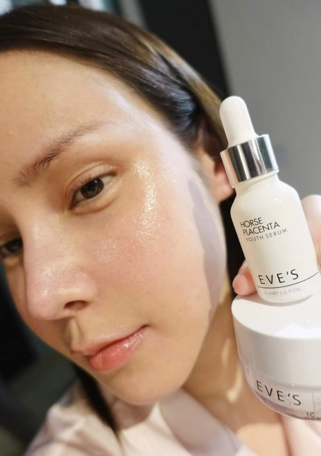 Set Horse Placenta Serum &Whitening Brightening Cream Gel. Lift, Young, Bright