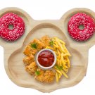 Mouse Head Wooden Plate.  Size 8x10 in. Rubber Wood