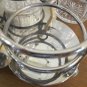 c1880 LEUCHARS & SONS Superb Glass Triple Pickle Set S/P With Forks