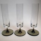 4 x Georg Jensen Design Rosenthal 1960's 8" Smoke champagne Glass Flute