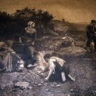Superb Engraving Daniel Ridgway Knight Signed Potato Helling 17" x 13"