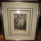 John Sloan (1871-1951) Original Signed Etching "Bandits Cave" 1920  Listed
