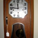 ca1930 Westminster Chime Oak Wall Clock France by Maison Poulain