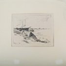 CADWALLADER WASHBURN (1866-1965) Drypoint "Easing Tides" ca1958