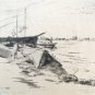CADWALLADER WASHBURN (1866-1965) Drypoint "Easing Tides" ca1958