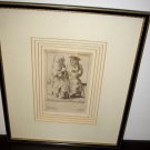 Paul Sandby English, 1731-1809 Two Seated Figures Original Engraving