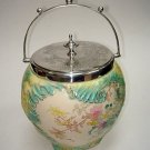 Wonderful 6.5" Biscuit Barrel by James Macintyre & Co ca1900 Hand Decorated