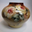 Huge ca1920 Signed LIMOGES Yellow Rose 10" Hand Painted Bowl