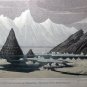 Rare Framed 1819 Engraving Captain Ross Charlotte Islands Coburg Bay Canada