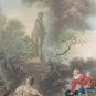 ARTHUR L COX Original 1924 Fragonard Framed Mezzotint SIGNED The Pursuit 20" x 1
