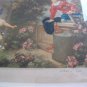 ARTHUR L COX Original 1924 Fragonard Framed Mezzotint SIGNED The Pursuit 20" x 1