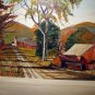 1955 Oil on Board Charles Rickets Alberta Canada Rural Landscape 16" x 12"