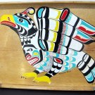 HENRY SPECK (1908-1971) ca1950 Thunderbird Oil on Oak Tray Wakwaka'wakw RARE!